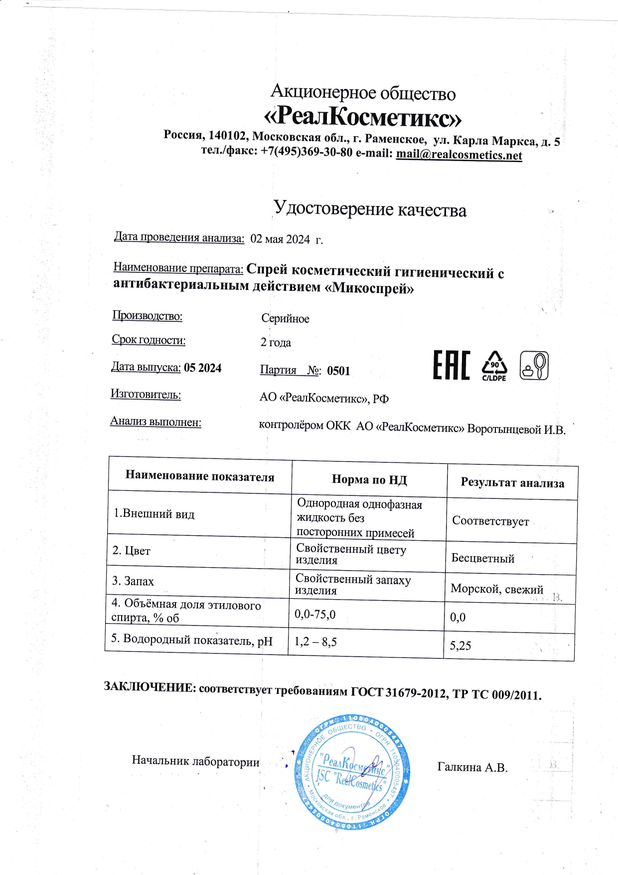Паспорт №0520240501